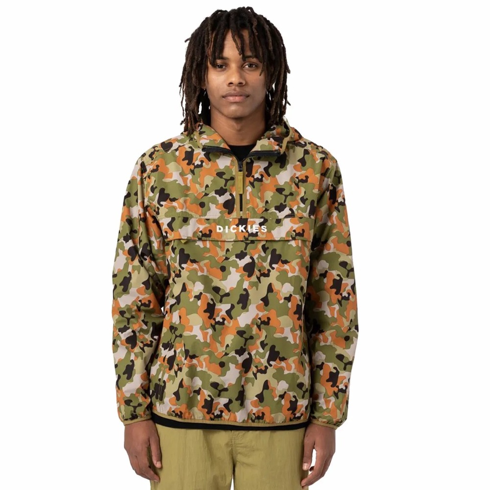 NWOT Dickies Pacific Packable Men's Transitional Jacket Windbreaker Pullover Cam